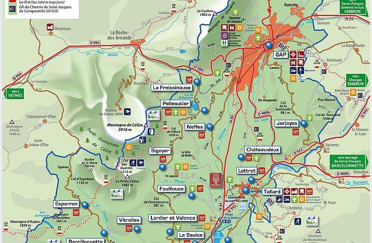 Carte du territoire Gap-Tallard-Durance - Carte du territoire Gap-Tallard-Durance