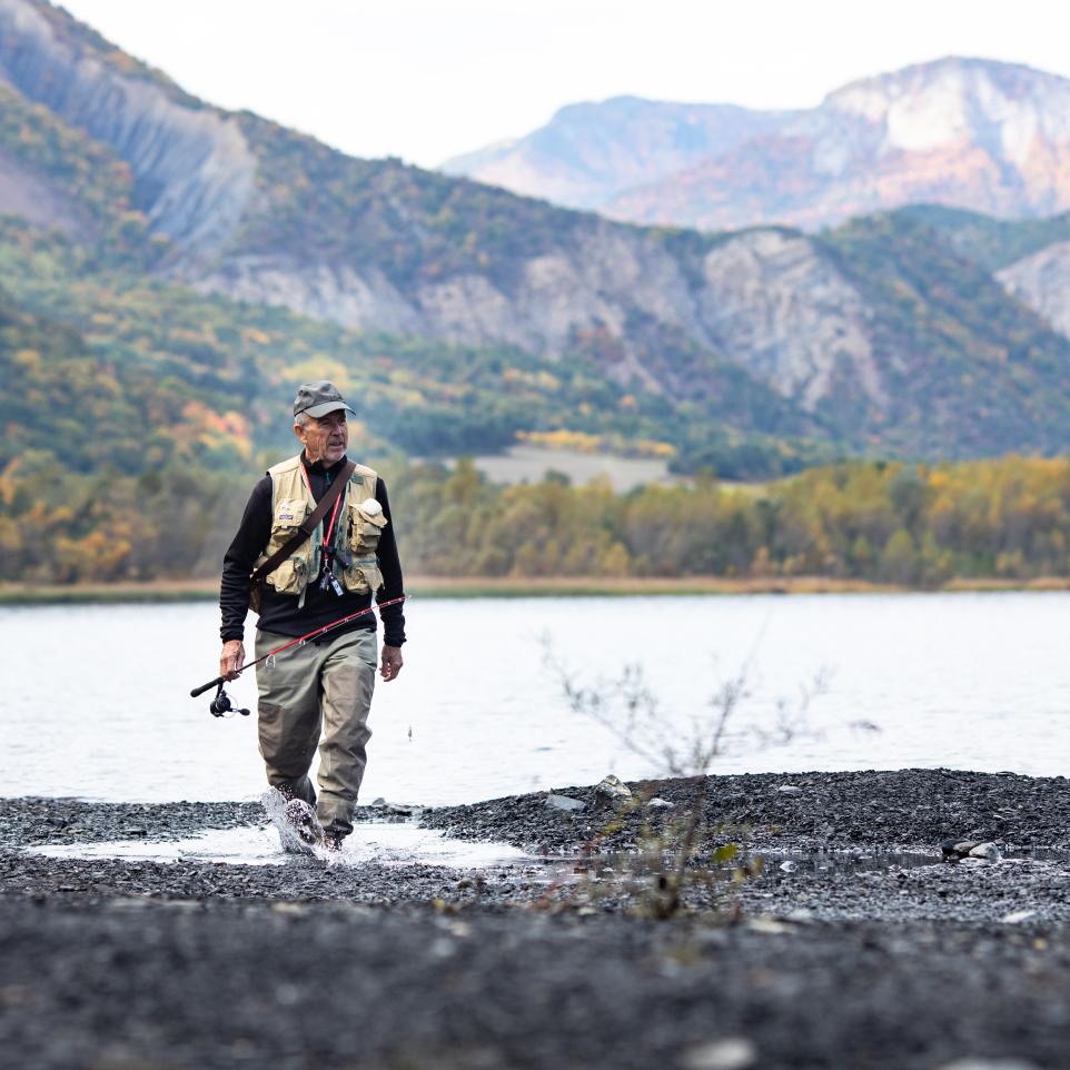 Pêche à la mouche sur la rivière sauvage de la  Durance 
