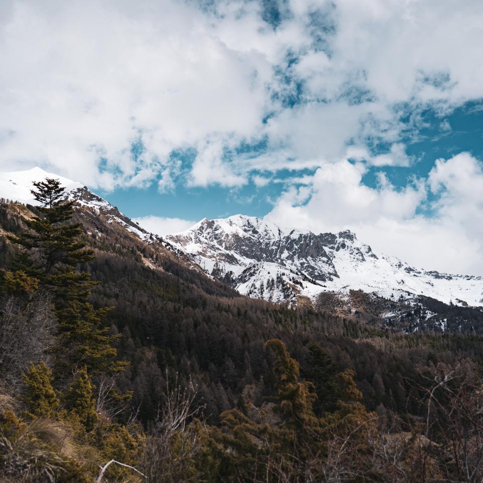 Les contreforts du Piolit au printemps