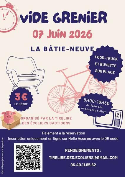 Vide-grenier de la Tirelire des écoliers_La Bâtie-Neuve