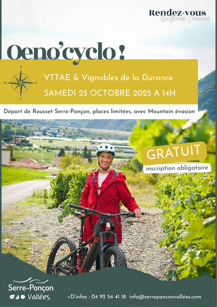 Rendez vous en terres connues : Oeno' cyclo_Rousset-Serre-Ponçon