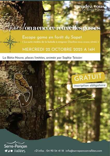 Rendez-vous en terres connues : Escape Game en forêt du Sapet !_La Bâtie-Neuve