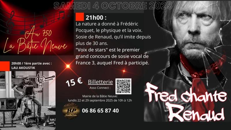 Soirée Concert - Fred chante Renaud_La Bâtie-Neuve - Soirée Concert - Fred chante Renaud_La Bâtie-Neuve