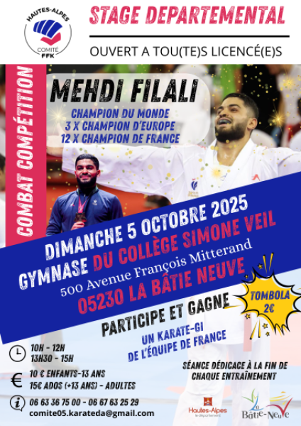 Stage départemental de karaté avec Mehdi Filali_La Bâtie-Neuve - Stage départemental de karaté avec Mehdi Filali_La Bâtie-Neuve