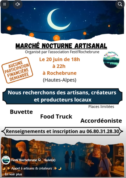 Marché nocturne artisanal_Rochebrune