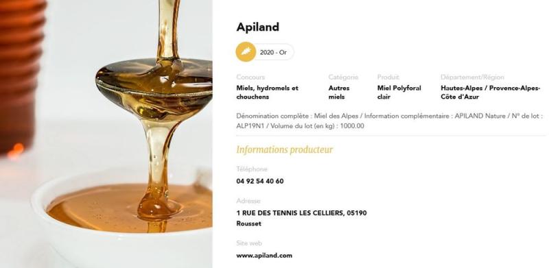 APILAND au Concours général agricole 2020 - APILAND au Concours général agricole 2020