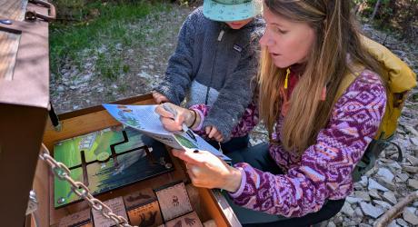 jeu de piste famille proche de Gap en forêt du Sapet. 