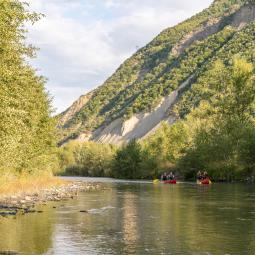 vallée de la Durance kayak famille en rivière 