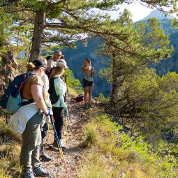 Randonnée guidée risque naturels autour du torrent de Trente pas à Rousset Serre Ponçon. 