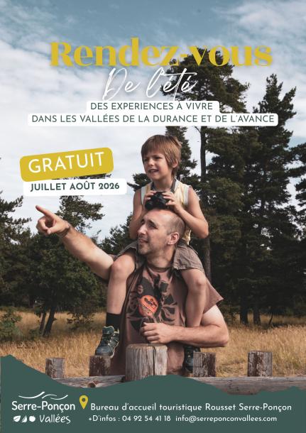 affiche des rendez-vous de l'été Serre-Ponçon vallées 2026