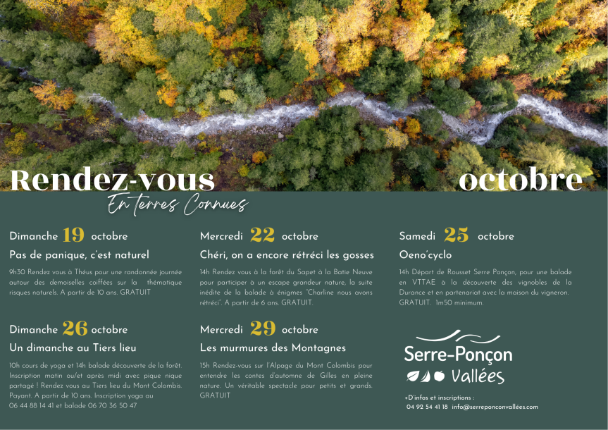 programme animation toussaint serre ponçon vallées 2025